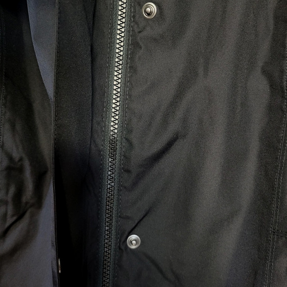 Eddie Bauer Trench Coat Womens 3X Black Girl On The Go Waterproof Hooded New - Picture 7 of 16